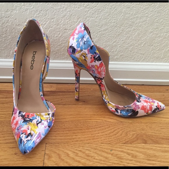 bebe Shoes - Bebe Floral heels  7